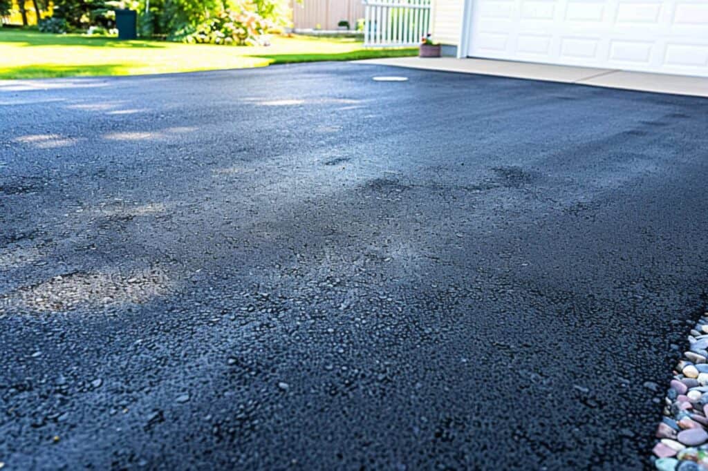 An Asphalt Driveway in Front of the House