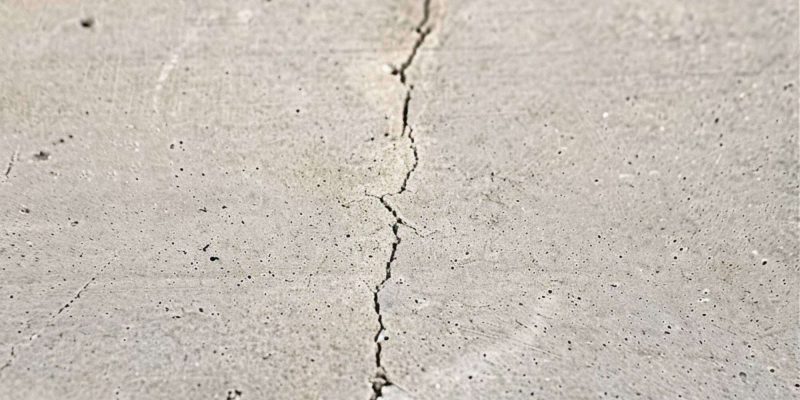 A Hairline Crack on a Concrete Floor