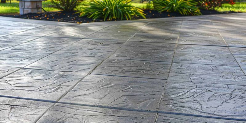 A Stamped Concrete in the Garden